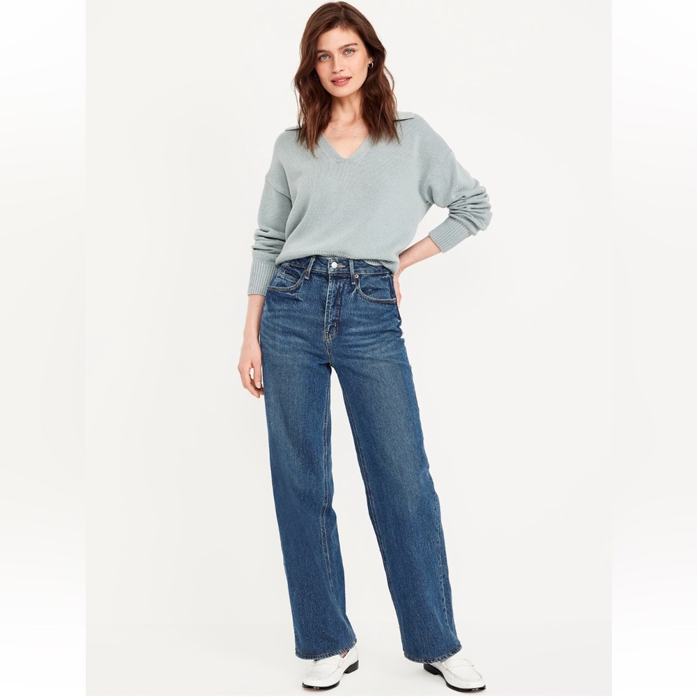 Extra High-Waisted Wide-Leg
Jeans Sz 12P